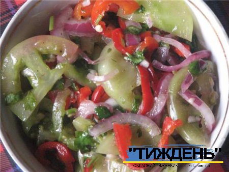 Салат из зеленых помидоров по-грузински